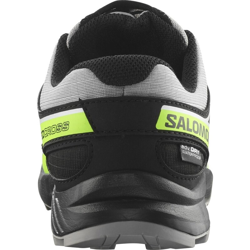Neu Eingetroffen Salomon Kinder Trekkinghalbschuhe SHOES SPEEDCROSS WP J - Legierung/Schwarz/Grüner Gecko