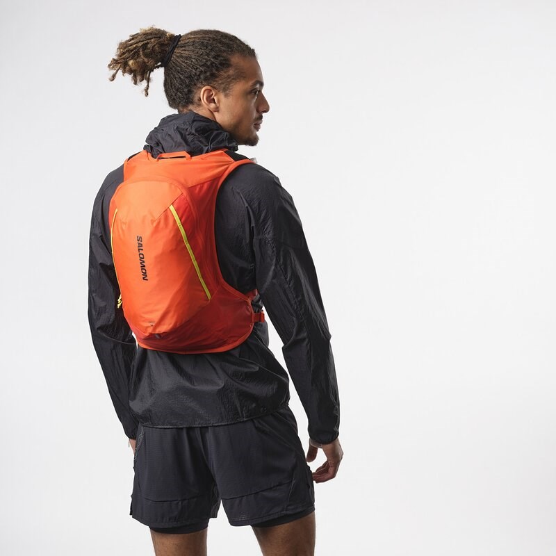 Neu Eingetroffen Salomon Rucksack CROSS 12 DRAGON - DRAGON FIRE/CHERRY TOMATO