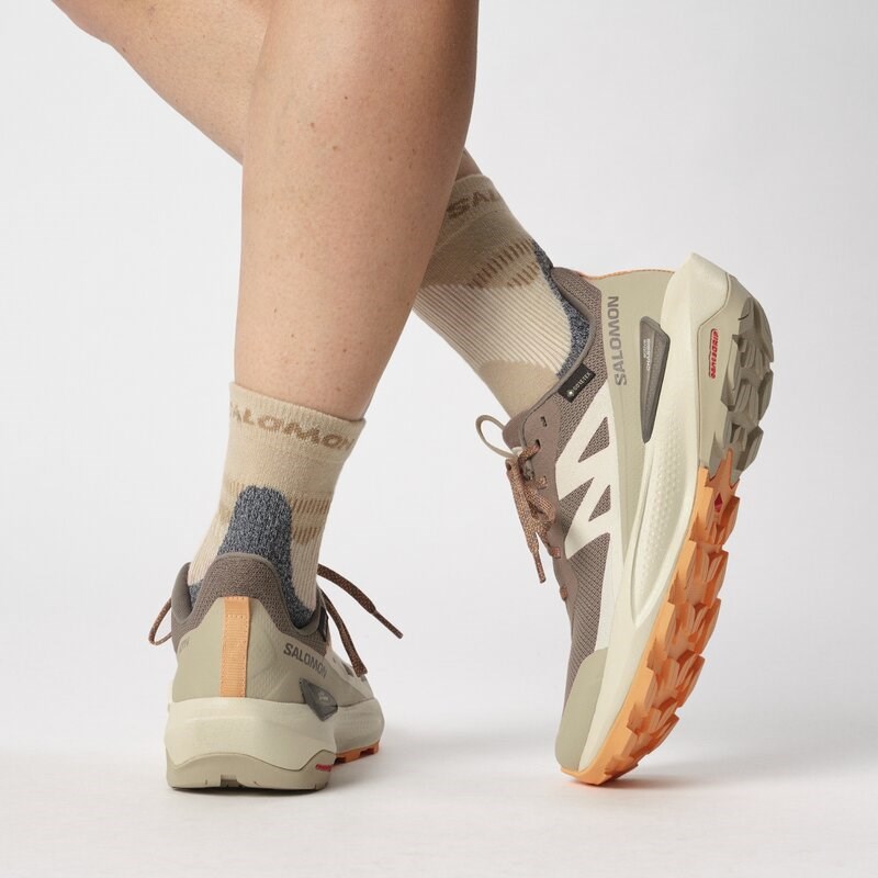 Neu Eingetroffen Salomon Damen Multifunktionsschuhe SHOES ELIXIR ACTIV GTX W - Falke/Weißer Pfeffer/Papaya