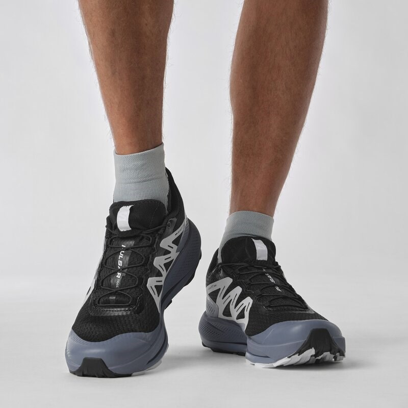 Neu Eingetroffen Salomon Herren Trailrunningschuhe SHOES PULSAR TRAIL - Schwarz/Chinablau/Arktische Eis