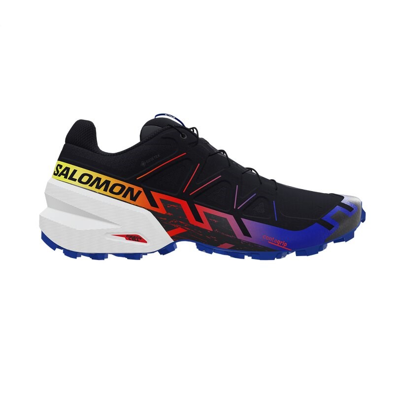 Neu Eingetroffen Salomon Herren Trekkingsandale SHOES SPEEDCROSS 6 GTX BLUE FIRE - Schwarz/Surf the Web/Sicherheit Gelb