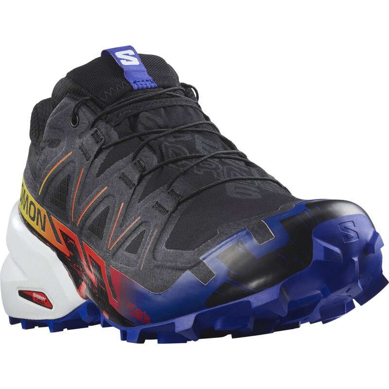 Neu Eingetroffen Salomon Herren Trekkingsandale SHOES SPEEDCROSS 6 GTX BLUE FIRE - Schwarz/Surf the Web/Sicherheit Gelb