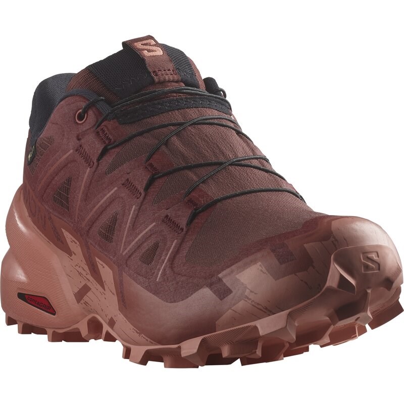 Neu Eingetroffen Salomon Damen Trailrunningschuhe SHOES SPEEDCROSS 6 GTX W Rum - Rumrosine/Scheunenrot/Canyon-Ton