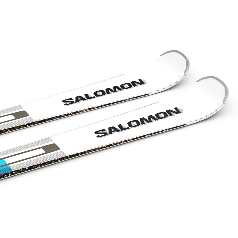 Neu Eingetroffen Salomon Herren All-Mountain Ski E ADDIKT + Z12 GW F80 - Weiß/Schwarz/Pastell-Neonblau 3