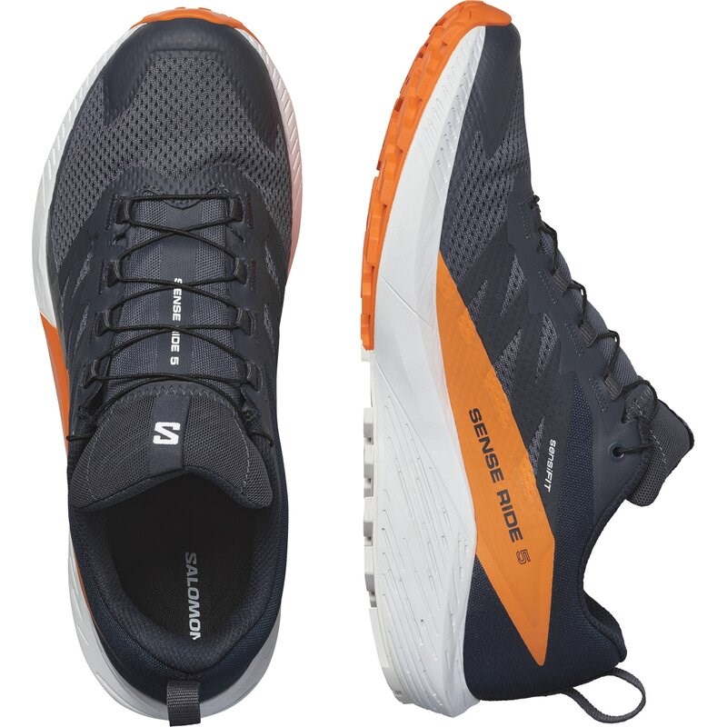 Neu Eingetroffen Salomon Herren Trailrunningschuhe SHOES SENSE RIDE 5 GTX - Tusche/Kohlenstoff/Drachenfeuer