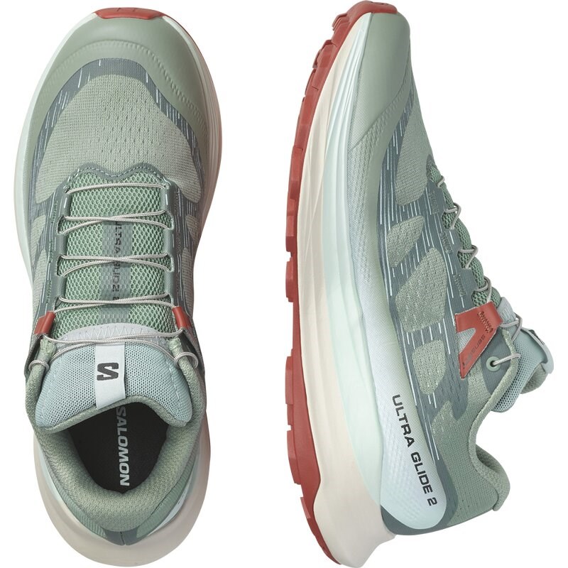 Neu Eingetroffen Salomon Damen Trailrunningschuhe SHOES ULTRA GLIDE 2 W - Seerosenblatt/Gebleichtes Aquamarin/Scharfe Sauce