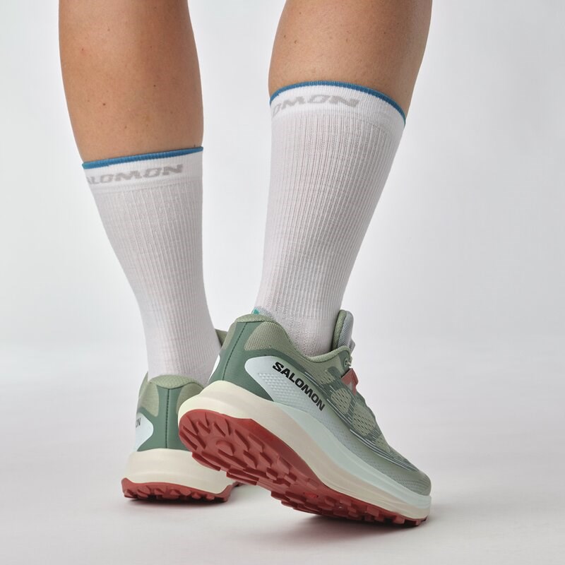 Neu Eingetroffen Salomon Damen Trailrunningschuhe SHOES ULTRA GLIDE 2 W - Seerosenblatt/Gebleichtes Aquamarin/Scharfe Sauce