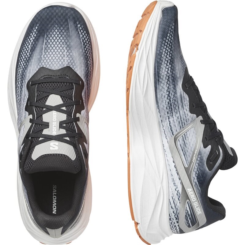 Neu Eingetroffen Salomon Herren Laufschuhe SHOES AERO GLIDE - Schwarz/Legierung/Korallengold