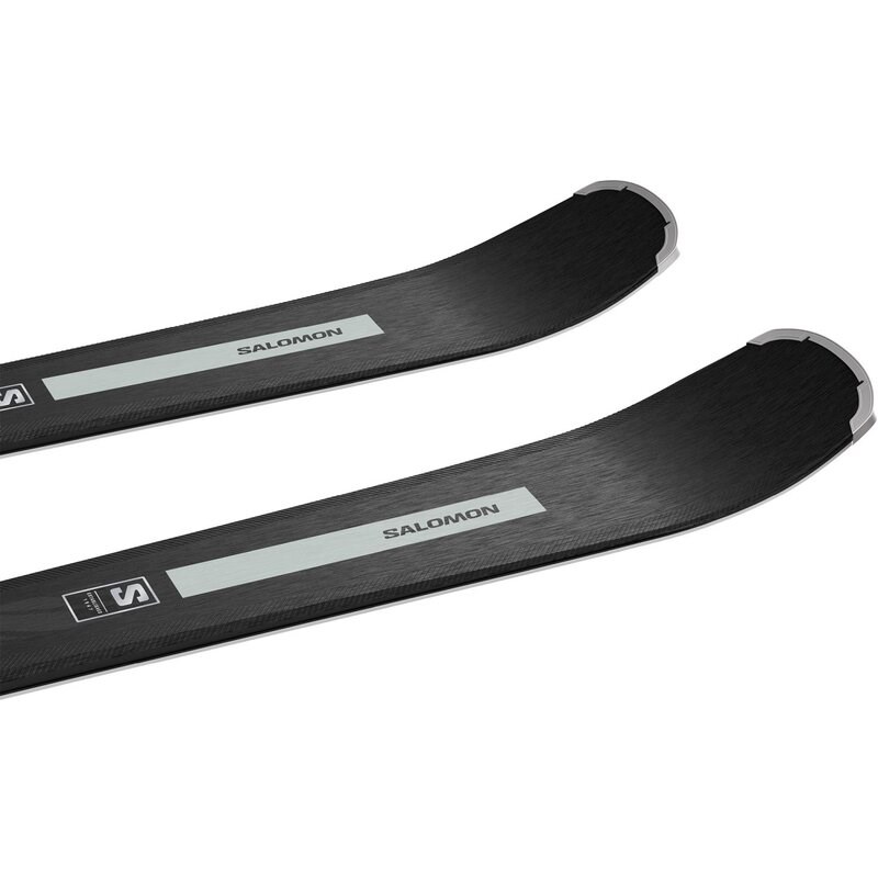 Neu Eingetroffen Salomon Damen All-Mountain Ski E - Schwarz/Weißmoos Metallic