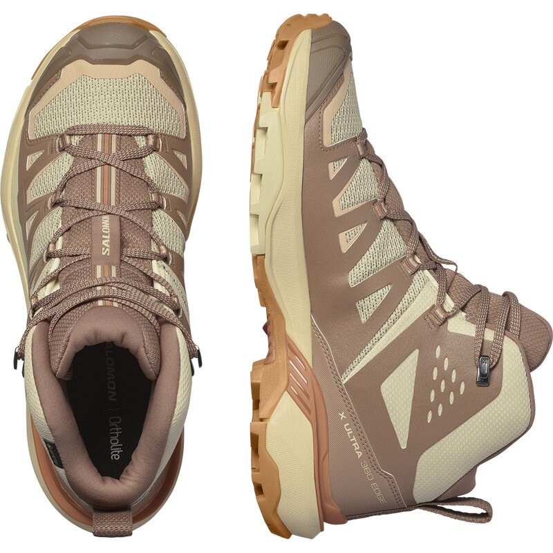 Neu Eingetroffen Salomon Damen Trekkingstiefel SHOES X ULTRA 360 EDGE MID GTX W - Mürbeteigbrot/Rohe Umbra/Prärie-Sonnenuntergang