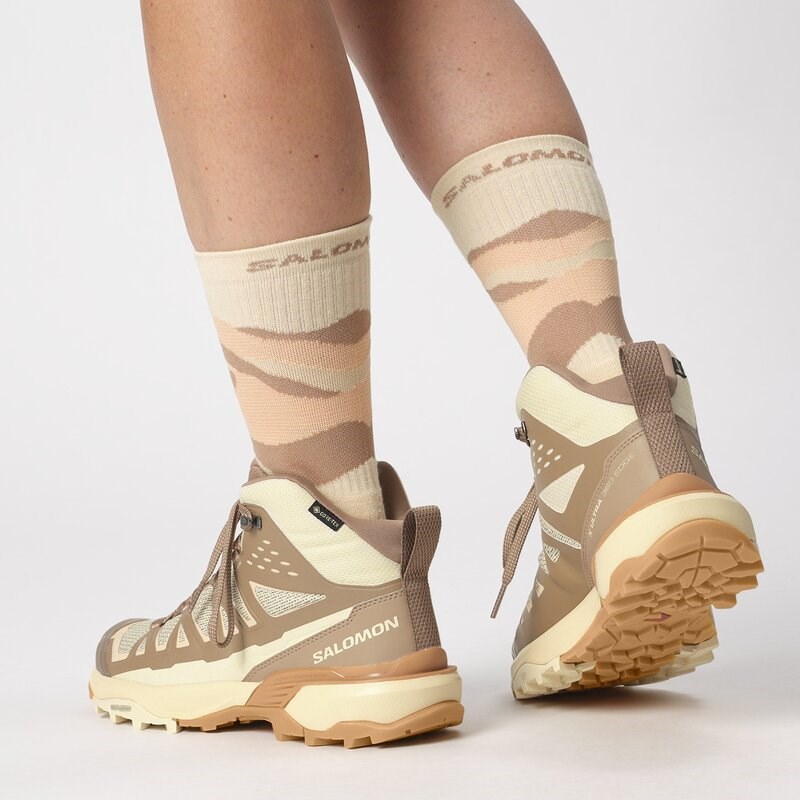Neu Eingetroffen Salomon Damen Trekkingstiefel SHOES X ULTRA 360 EDGE MID GTX W - Mürbeteigbrot/Rohe Umbra/Prärie-Sonnenuntergang
