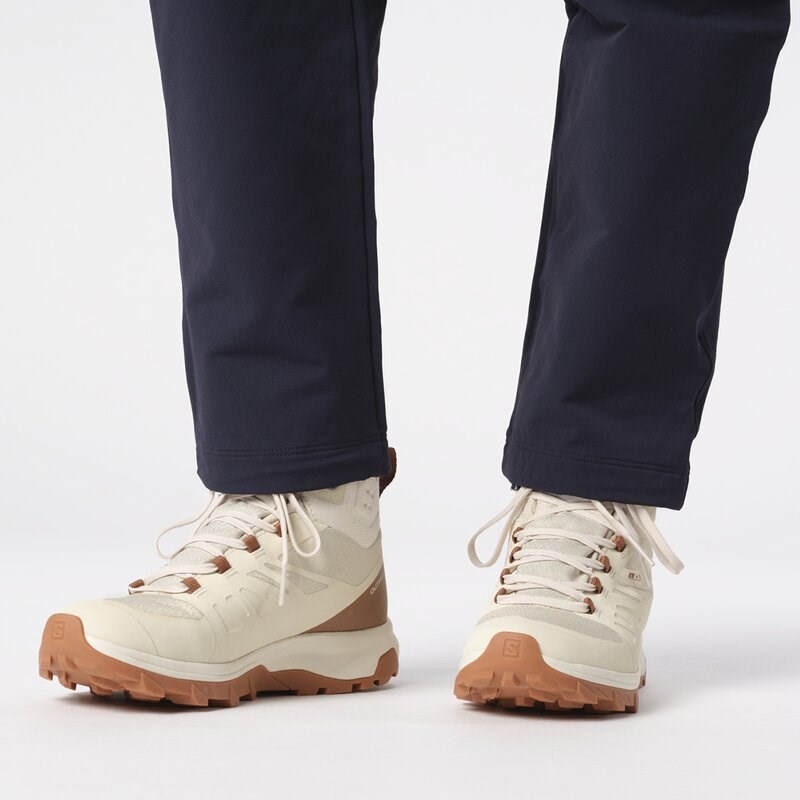 Neu Eingetroffen Salomon Damen Trekkinghalbschuhe SHOES OUTblast TS CSWP W - Mandelmilch/Rohleder/Gum8