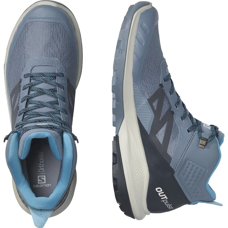 Neu Eingetroffen Salomon Herren Multifunktionsstiefel SHOES OUTpulse Mid GTX China - Chinablau/Kohlenstoff/Mondgestein