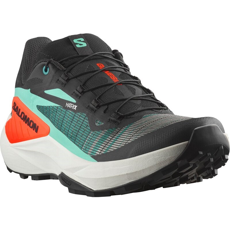 Neu Eingetroffen Salomon Herren Trailrunningschuhe SHOES GENESIS - Schwarz/Elektrisches Grün/Kirschtomate