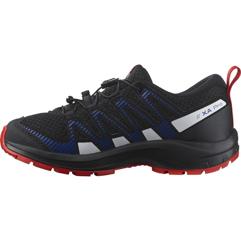Neu Eingetroffen Salomon Kinder Multifunktionsschuhe SHOES XA PRO V8 J - Schwarz/Lapisblau/Feuriges Rot