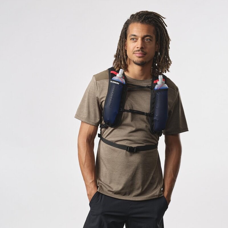 Neu Eingetroffen Salomon Rucksack CROSS 8 - SCHWARZ/WEISS/HIGH RISK ROT