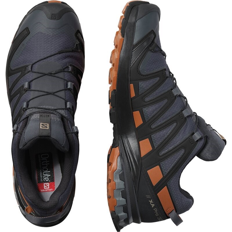 Neu Eingetroffen Salomon Herren Outdoorschuhe XA PRO 3D v8 - Ebenholz/Karamell-Café/Schwarz