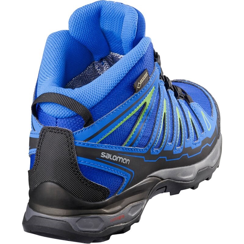 Neu Eingetroffen Salomon Kinder Multifunktionsstiefel X-ultra Mid Gtx - Blue Yonder/Hellblau/Omagrün