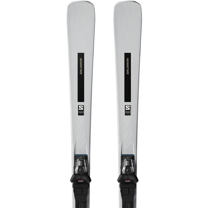 Neu Eingetroffen Salomon Damen All-Mountain Ski E - Silbermetallic/Hellbronzemetallic/Schwarz