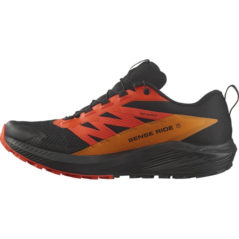 Neu Eingetroffen Salomon Herren Trailrunningschuhe SHOES SENSE RIDE 5 GTX - Schwarz/Scharlachroter Ibis/Kurkuma