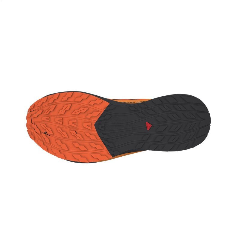 Neu Eingetroffen Salomon Herren Trailrunningschuhe SHOES SENSE RIDE 5 GTX - Schwarz/Scharlachroter Ibis/Kurkuma