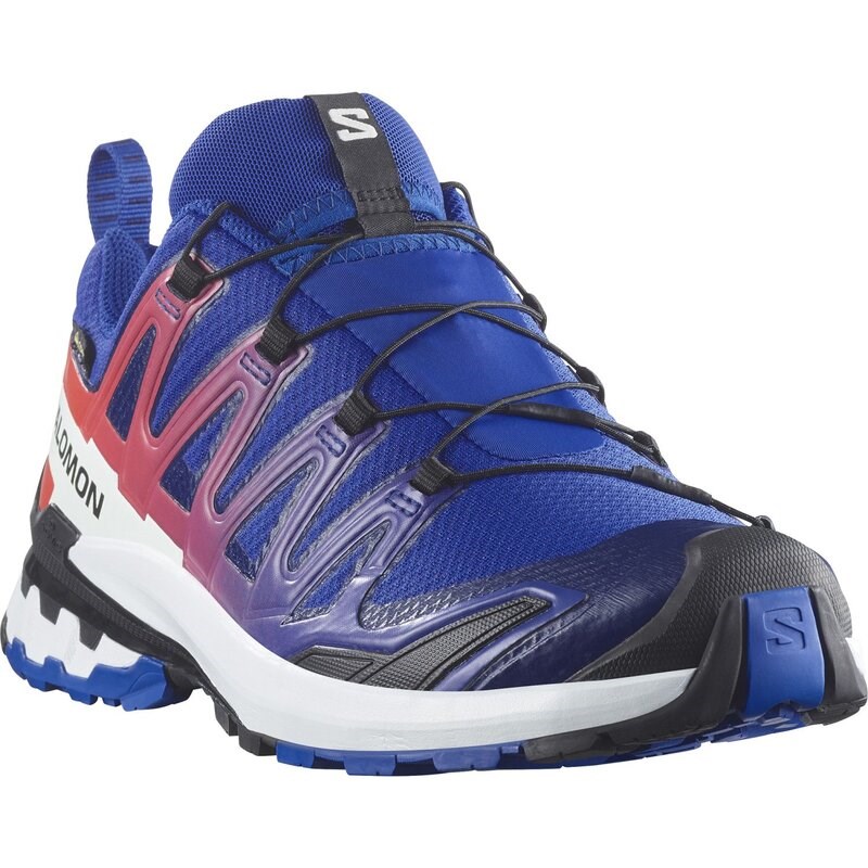 Neu Eingetroffen Salomon Herren Trekkingsandale SHOES XA PRO 3D V9 GTX EQUIPE Surf - Surf the Web/Feuriges Rot/Weiß