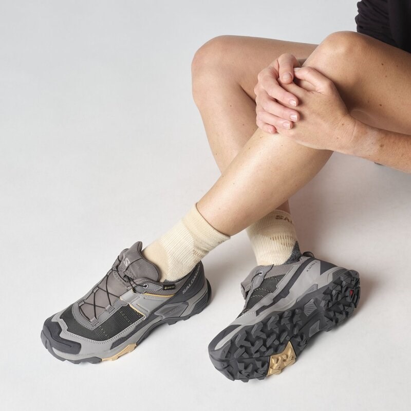 Neu Eingetroffen Salomon Damen Multifunktionsschuhe SHOES X ULTRA 5 GTX W - Plum Kitten/Nine Iron/Soft Clay