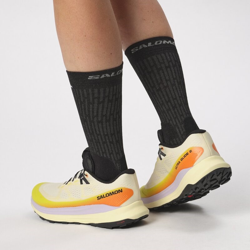 Neu Eingetroffen Salomon Damen Trailrunningschuhe SHOES ULTRA GLIDE 2 W - Vanilla Ice/Sulphur Spring/Orchid P