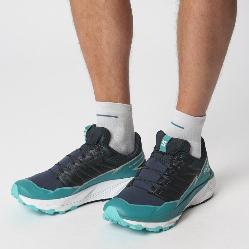 Neu Eingetroffen Salomon Herren Trailrunningschuhe SHOES THUNDERCROSS - Kohlenstoff/Tahitianische Flut/Pfau Blau