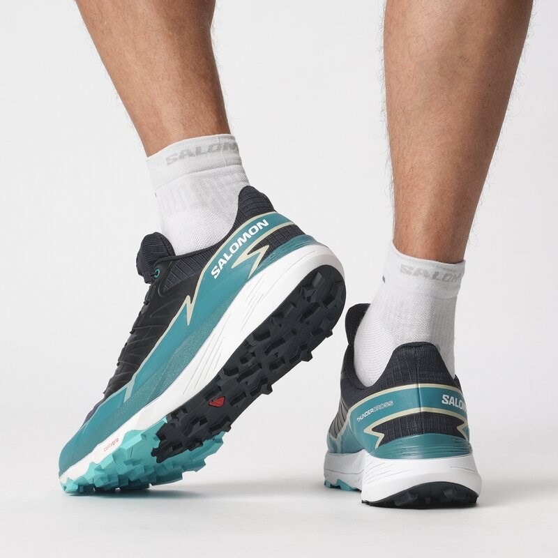 Neu Eingetroffen Salomon Herren Trailrunningschuhe SHOES THUNDERCROSS - Kohlenstoff/Tahitianische Flut/Pfau Blau