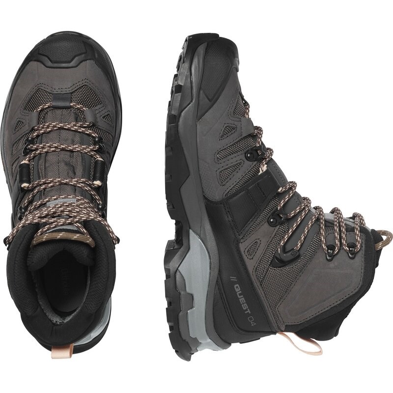 Neu Eingetroffen Salomon Damen Trekkingstiefel SHOES QUEST 4 GTX W - Magnet/Schwarz/Sonnenkuss