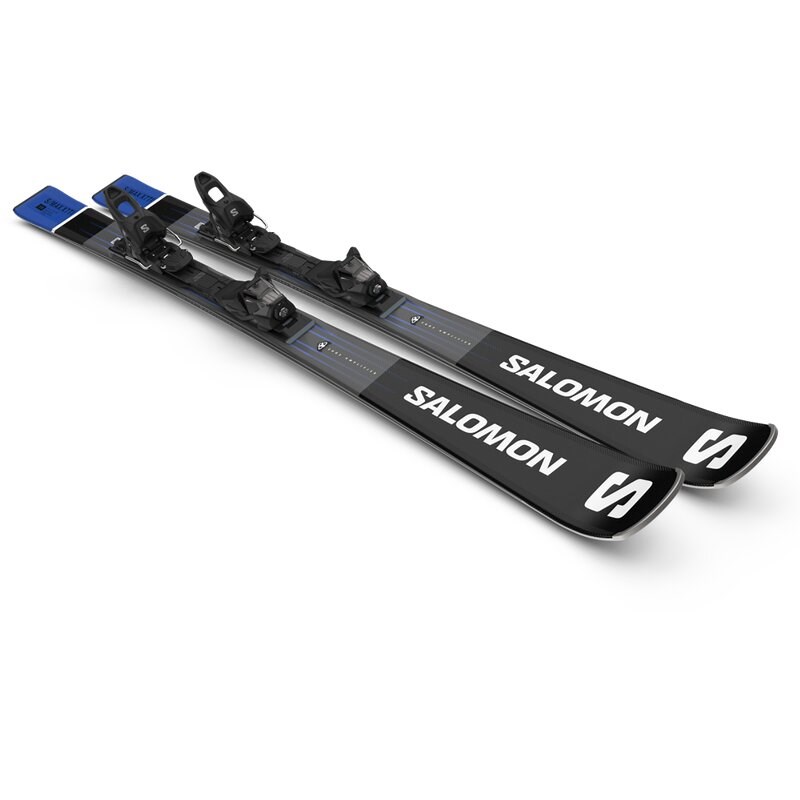 Neu Eingetroffen Salomon Herren All-Mountain Ski E - Schwarz/Rennblau/Weiß