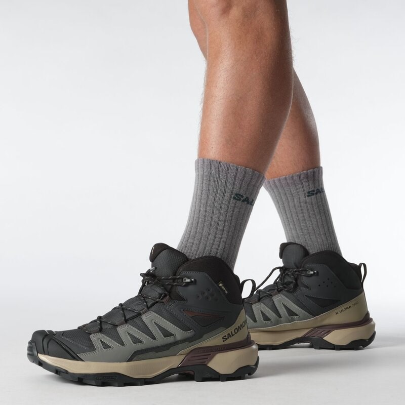 Neu Eingetroffen Salomon Herren Multifunktionsstiefel SHOES X ULTRA 360 MID GTX - Phantom/Wüstenbraun/Rumrosine