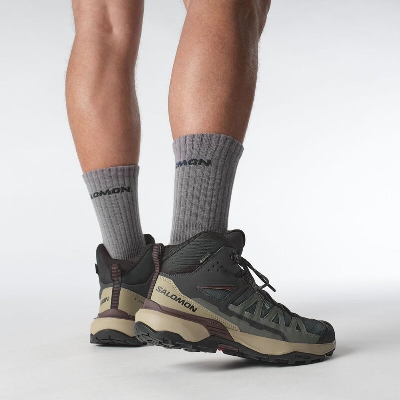 Neu Eingetroffen Salomon Herren Multifunktionsstiefel SHOES X ULTRA 360 MID GTX - Phantom/Wüstenbraun/Rumrosine