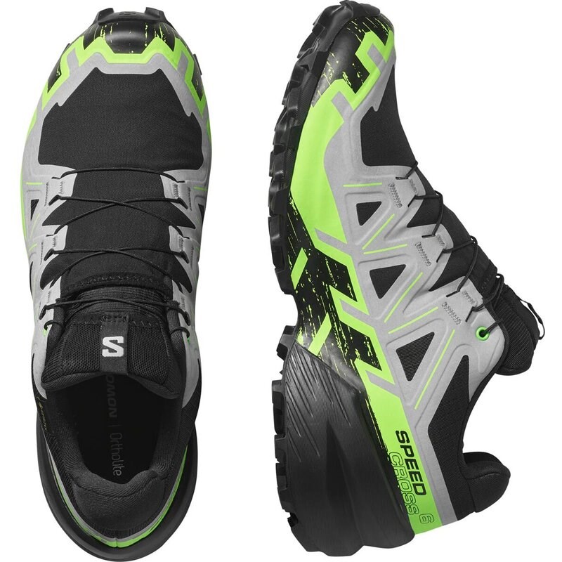 Neu Eingetroffen Salomon Herren Trailrunningschuhe SHOES SPEEDCROSS 6 GTX - Schwarz/Legierung/Grüner Gecko