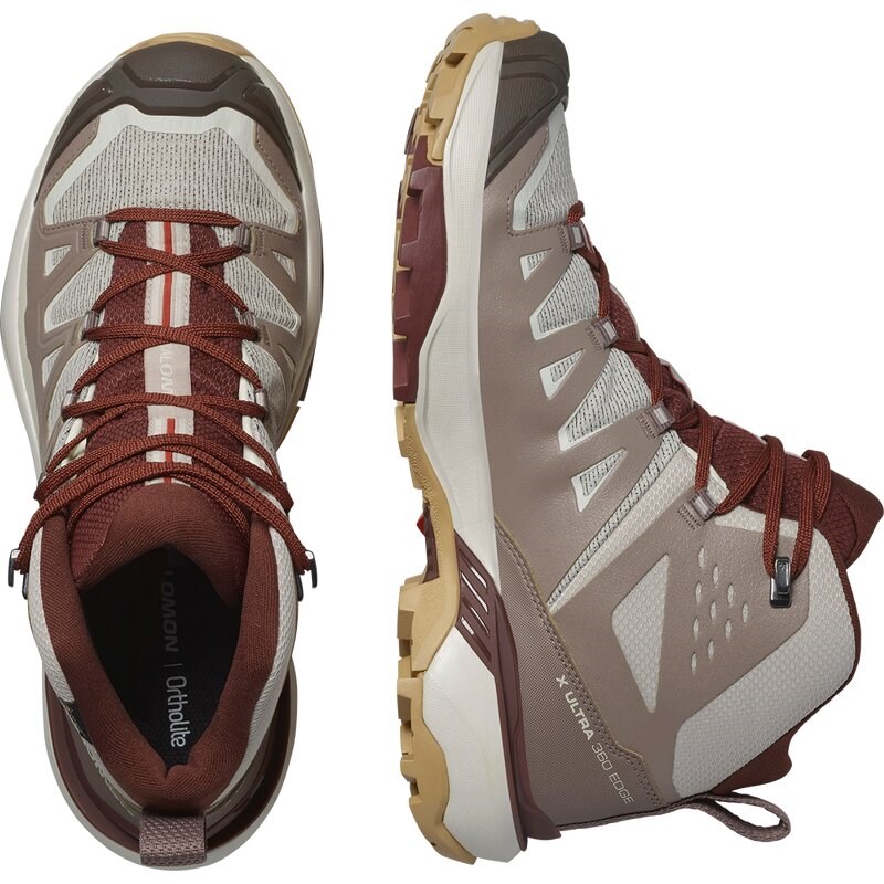 Neu Eingetroffen Salomon Damen Trekkingstiefel SHOES X ULTRA 360 EDGE MID GTX W Slv - Silberne Wolke/Eisen/Rumrosine