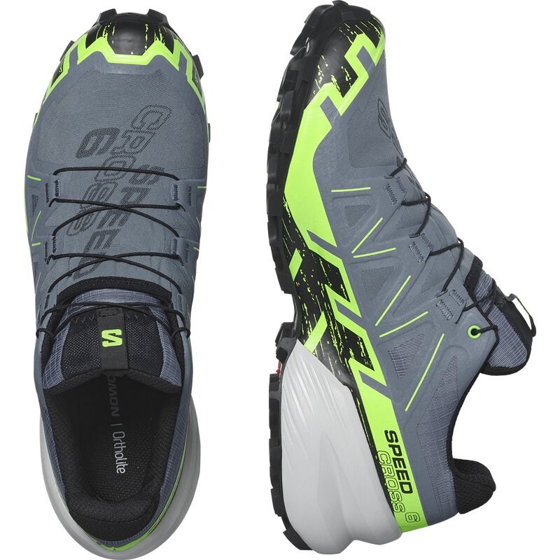 Neu Eingetroffen Salomon Herren Trailrunningschuhe SHOES SPEEDCROSS 6 GTX - Flint Stone/Grüner Gecko/Schwarz