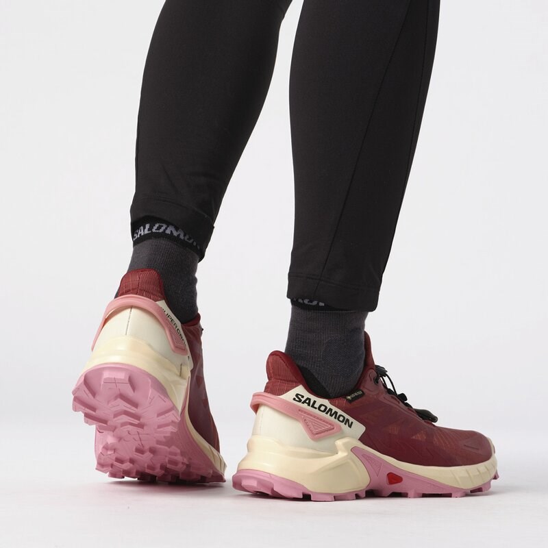 Neu Eingetroffen Salomon Damen Trailrunningschuhe SHOES SUPERCROSS 4 GTX W - Kuhhaut/Syrah/Rosé