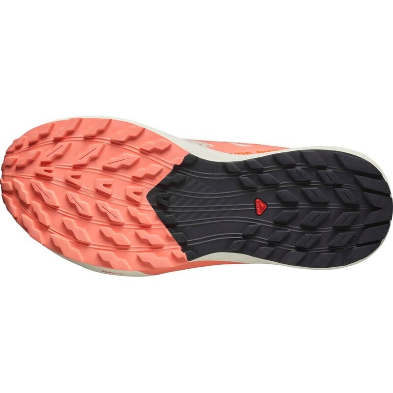 Neu Eingetroffen Salomon Damen Trailrunningschuhe SHOES SENSE RIDE 5 W - Zarter Pfirsich/Fusion Coral/Schwarz