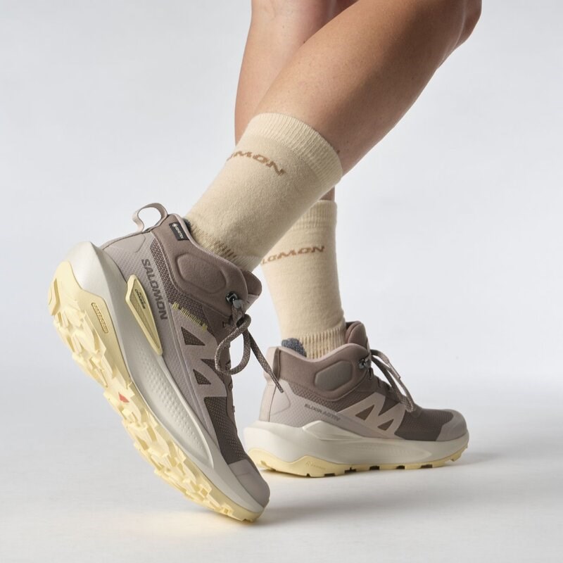 Neu Eingetroffen Salomon Damen Trekkingstiefel SHOES ELIXIR ACTIV MID GTX W - Eisen/Etherea/Tuc-Sonnenlicht