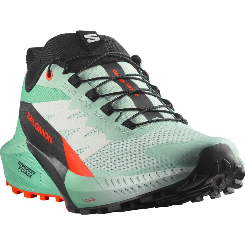 Neu Eingetroffen Salomon Damen Trailrunningschuhe SHOES SENSE RIDE 5 W - Bay/Schwarz/Kirschtomate