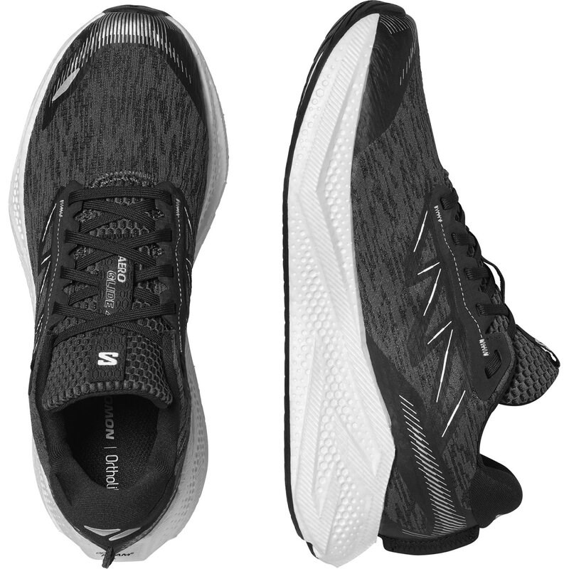 Neu Eingetroffen Salomon Herren Laufschuhe SHOES AERO GLIDE 4 - Schwarz/Weiß/FTW-Silber