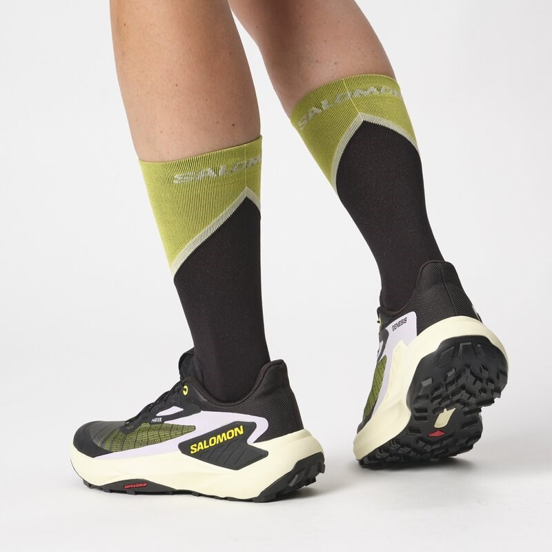 Neu Eingetroffen Salomon Damen Trailrunningschuhe SHOES GENESIS W - Schwarz/Schwefelquelle/Orchideenblüte