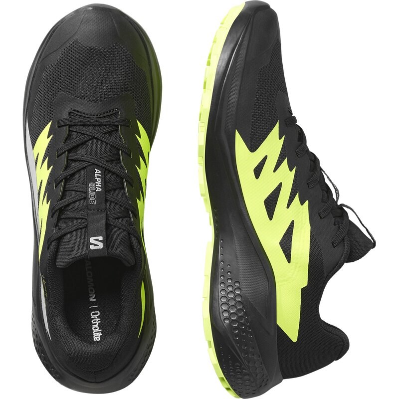 Neu Eingetroffen Salomon Herren Trailrunningschuhe SHOES ALPHAGLIDE GTX - Schwarz/Legierung/Scharfes Grün