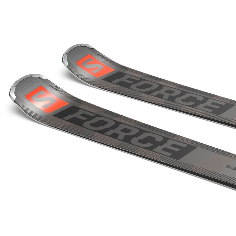 Neu Eingetroffen Salomon Herren All-Mountain Ski SKI SET E - Schwarz/Neonkoralle/Castelrock