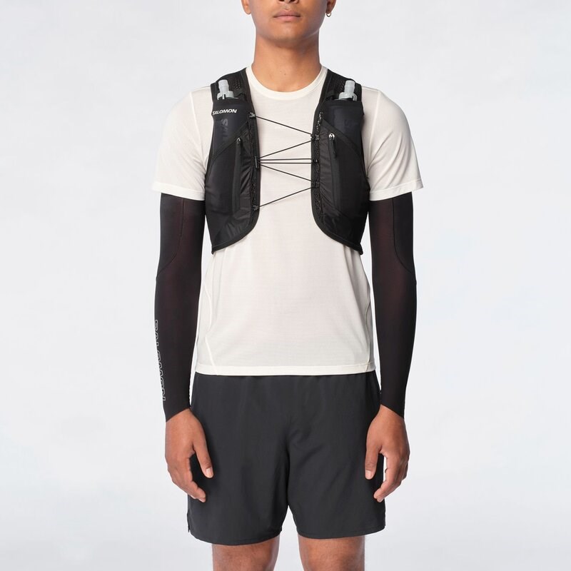 Neu Eingetroffen Salomon Rucksack ACTIVE SKIN 12 SET - SCHWARZ/METALL