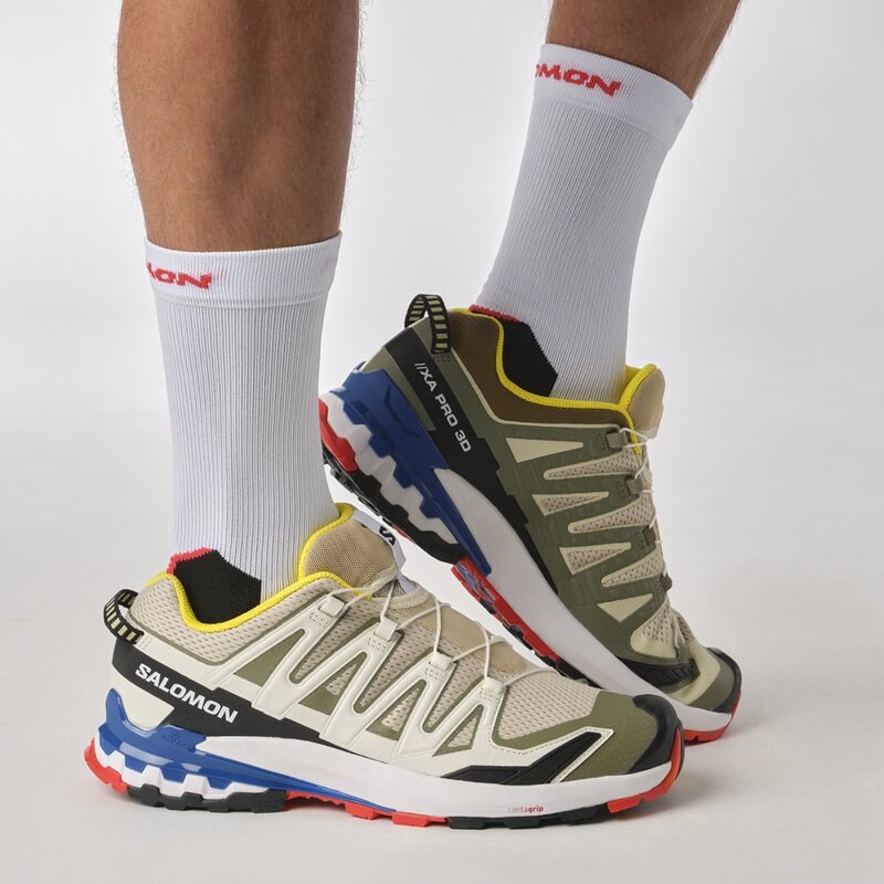 Neu Eingetroffen Salomon Herren Trailrunningschuhe SHOES XA PRO 3D V9 Rainy - Regentag/Weiß/Lapisblau