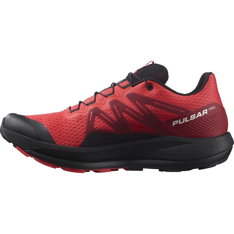 Neu Eingetroffen Salomon Herren Trailrunningschuhe SHOES PULSAR TRAIL Poppy - Mohnrot/Fahrradrot/Schwarz