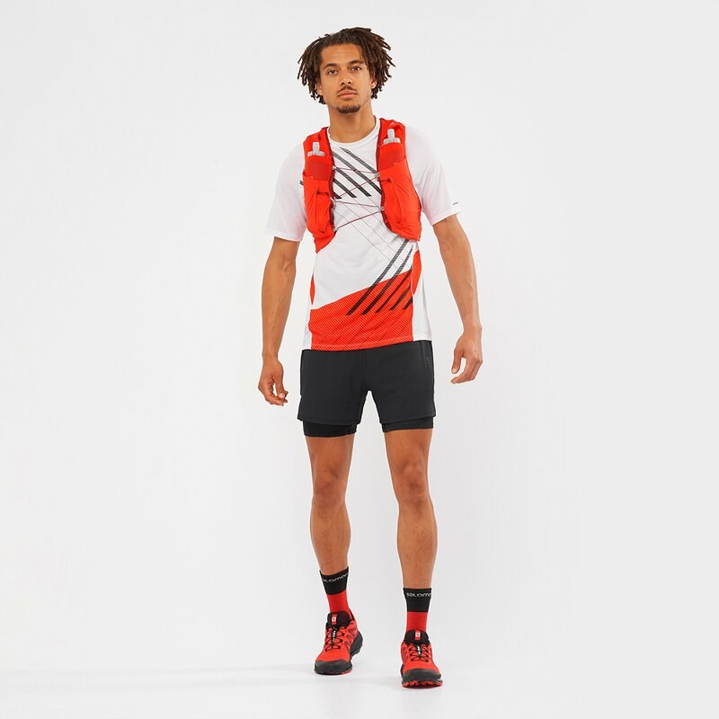 Neu Eingetroffen Salomon Herren Trailrunningschuhe SHOES PULSAR TRAIL Poppy - Mohnrot/Fahrradrot/Schwarz