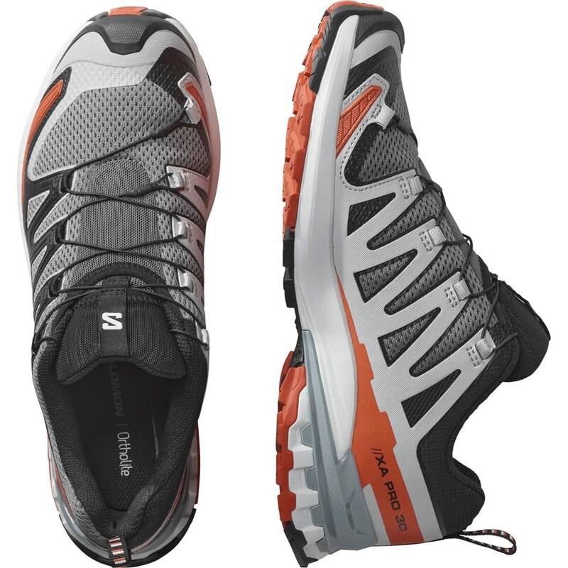 Neu Eingetroffen Salomon Herren Trailrunningschuhe SHOES XA PRO 3D V9 - Castlerock/Schwarz/Gebrannter Ocker